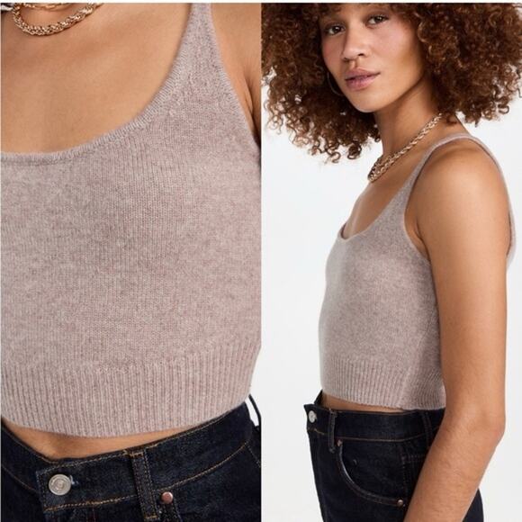Reformation Varenne Cashmere Tank Size Small Tan Neutral Basic - Picture 1 of 9